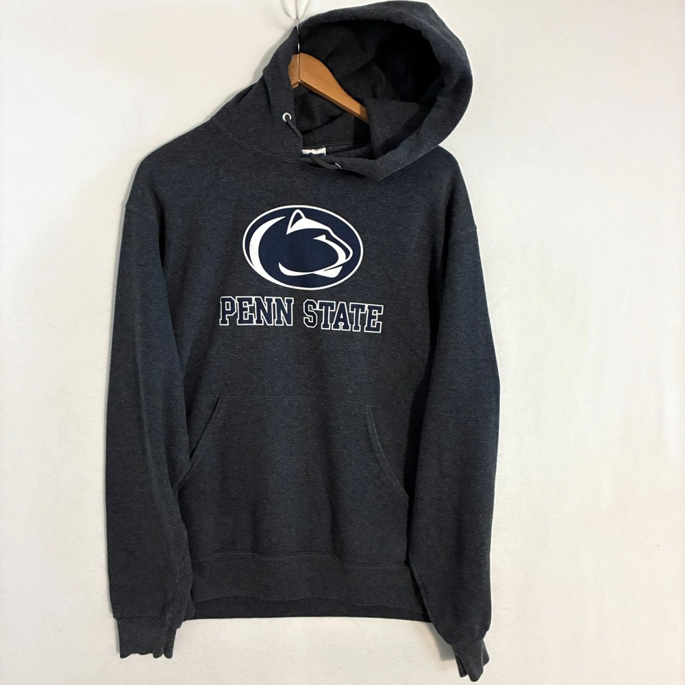Penn State Nittany Lions Jerzees Hoodie Men's M Logo Graphic Pullover Preppy